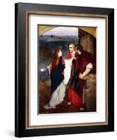 Mary Magdelene Giving News of the Resurrection to the Disciples, 1860-Philip Hermogenes Calderon-Framed Giclee Print