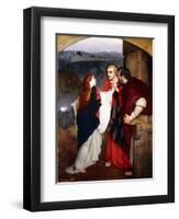 Mary Magdelene Giving News of the Resurrection to the Disciples, 1860-Philip Hermogenes Calderon-Framed Giclee Print