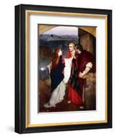 Mary Magdelene Giving News of the Resurrection to the Disciples, 1860-Philip Hermogenes Calderon-Framed Giclee Print