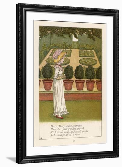 Mary Mary Quite Contrary How Does Your Garden Grow?-Kate Greenaway-Framed Photographic Print