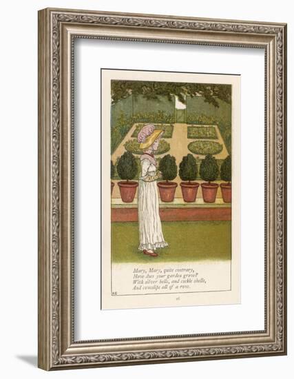 Mary Mary Quite Contrary How Does Your Garden Grow?-Kate Greenaway-Framed Photographic Print