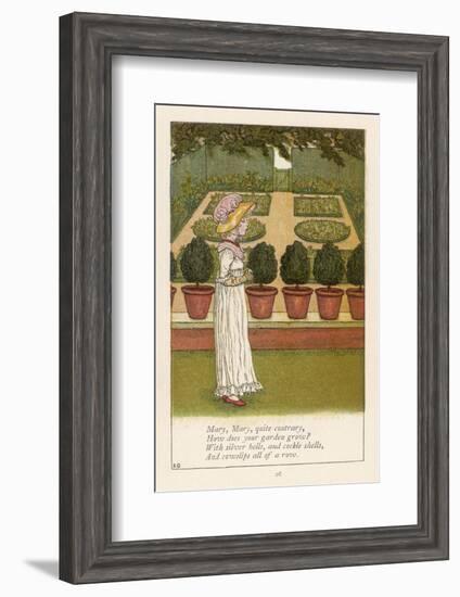 Mary Mary Quite Contrary How Does Your Garden Grow?-Kate Greenaway-Framed Photographic Print