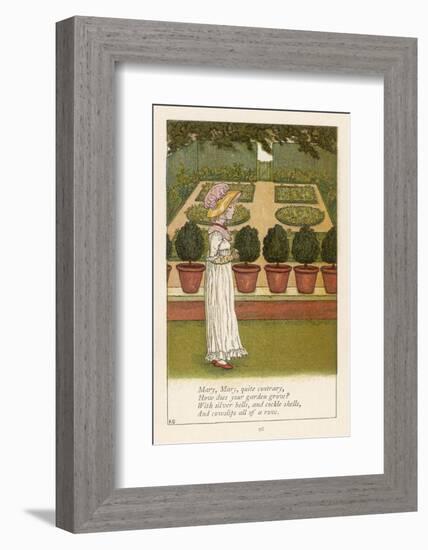 Mary Mary Quite Contrary How Does Your Garden Grow?-Kate Greenaway-Framed Photographic Print