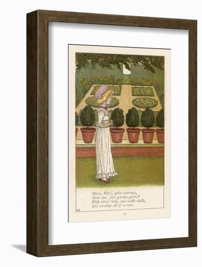 Mary Mary Quite Contrary How Does Your Garden Grow?-Kate Greenaway-Framed Photographic Print