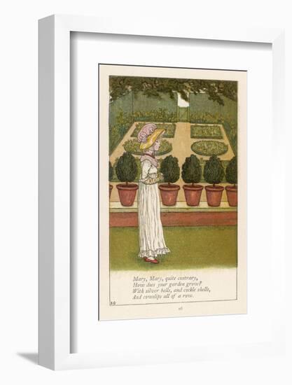 Mary Mary Quite Contrary How Does Your Garden Grow?-Kate Greenaway-Framed Photographic Print