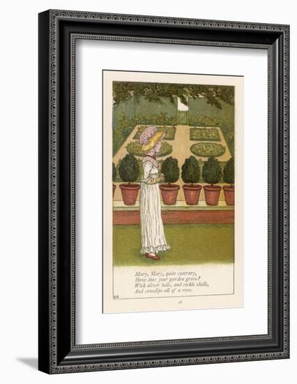 Mary Mary Quite Contrary How Does Your Garden Grow?-Kate Greenaway-Framed Photographic Print