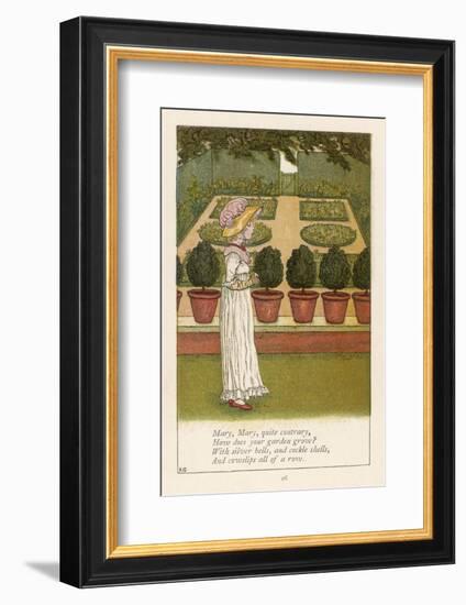 Mary Mary Quite Contrary How Does Your Garden Grow?-Kate Greenaway-Framed Photographic Print