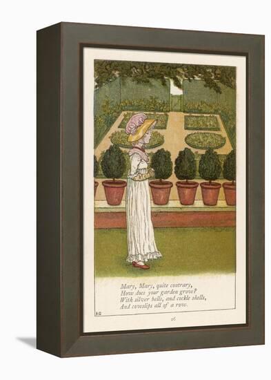 Mary Mary Quite Contrary How Does Your Garden Grow?-Kate Greenaway-Framed Premier Image Canvas
