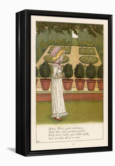 Mary Mary Quite Contrary How Does Your Garden Grow?-Kate Greenaway-Framed Premier Image Canvas