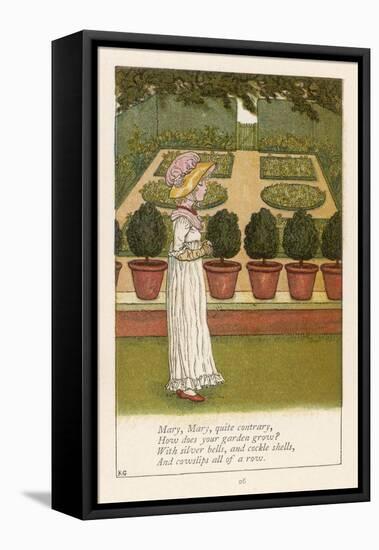 Mary Mary Quite Contrary How Does Your Garden Grow?-Kate Greenaway-Framed Premier Image Canvas