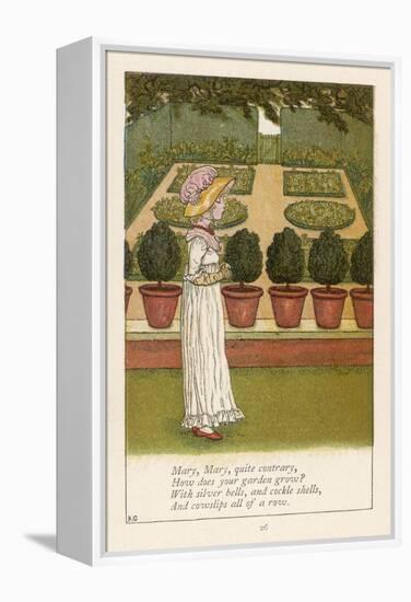 Mary Mary Quite Contrary How Does Your Garden Grow?-Kate Greenaway-Framed Premier Image Canvas