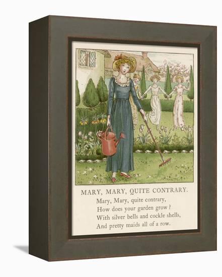 Mary Mary Quite Contrary How Does Your Garden Grow?-Kate Greenaway-Framed Premier Image Canvas