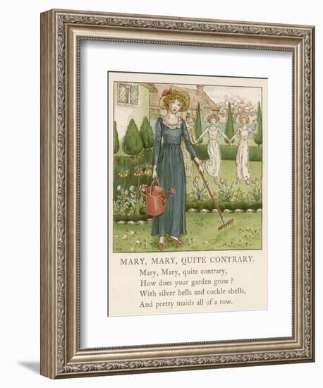 Mary Mary Quite Contrary How Does Your Garden Grow?-Kate Greenaway-Framed Photographic Print