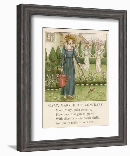 Mary Mary Quite Contrary How Does Your Garden Grow?-Kate Greenaway-Framed Photographic Print