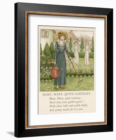 Mary Mary Quite Contrary How Does Your Garden Grow?-Kate Greenaway-Framed Photographic Print