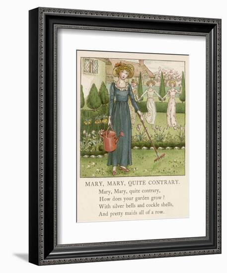 Mary Mary Quite Contrary How Does Your Garden Grow?-Kate Greenaway-Framed Photographic Print