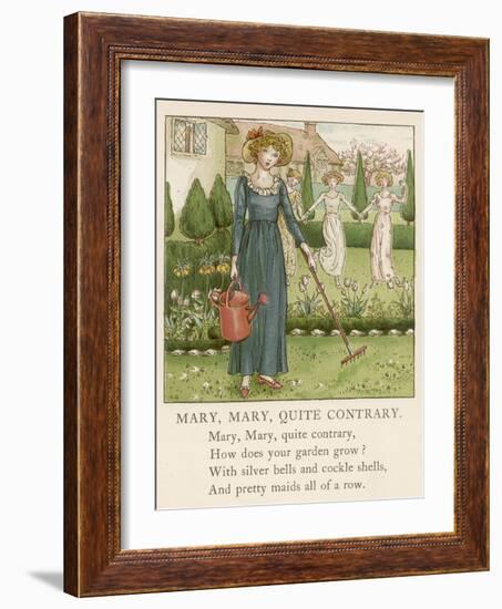 Mary Mary Quite Contrary How Does Your Garden Grow?-Kate Greenaway-Framed Photographic Print