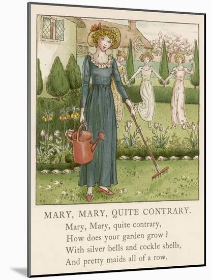 Mary Mary Quite Contrary How Does Your Garden Grow?-Kate Greenaway-Mounted Photographic Print