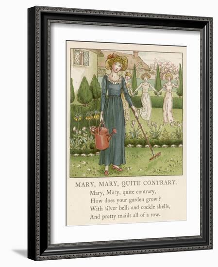 Mary Mary Quite Contrary How Does Your Garden Grow?-Kate Greenaway-Framed Photographic Print