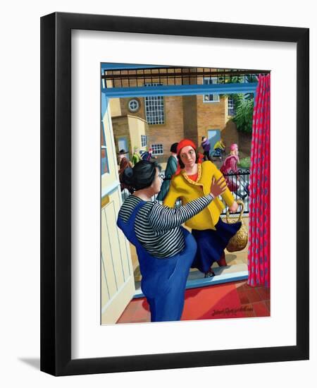 Mary Meets Elizabeth, 1996-Dinah Roe Kendall-Framed Giclee Print