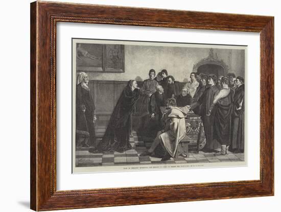 Mary of Burgundy Entreating the Sheriffs of Ghent to Pardon Her Councillors-null-Framed Giclee Print
