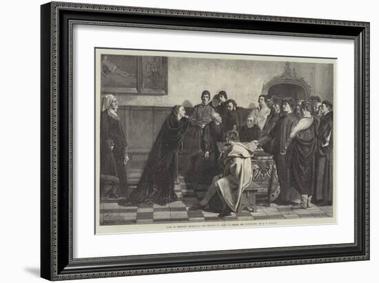 Mary of Burgundy Entreating the Sheriffs of Ghent to Pardon Her Councillors-null-Framed Giclee Print