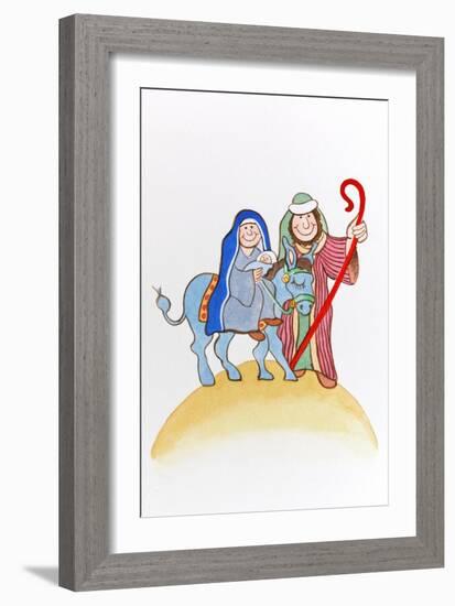 Mary on Donkey-Tony Todd-Framed Giclee Print