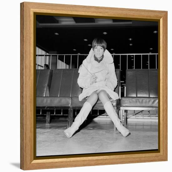 Mary Quant, at London Airport, on Her Way to Paris to Go to a Fancy Dress Ball.-null-Framed Premier Image Canvas