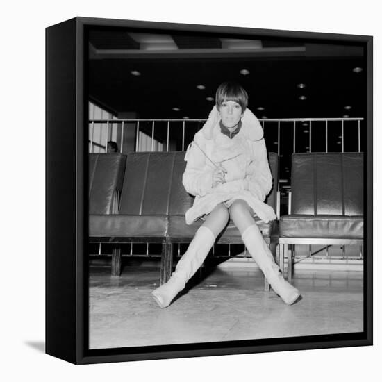 Mary Quant, at London Airport, on Her Way to Paris to Go to a Fancy Dress Ball.-null-Framed Premier Image Canvas