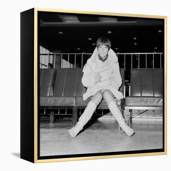 Mary Quant, at London Airport, on Her Way to Paris to Go to a Fancy Dress Ball.-null-Framed Premier Image Canvas