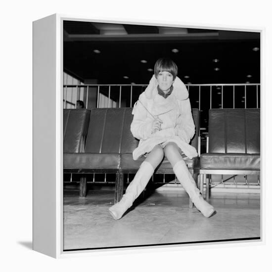 Mary Quant, at London Airport, on Her Way to Paris to Go to a Fancy Dress Ball.-null-Framed Premier Image Canvas