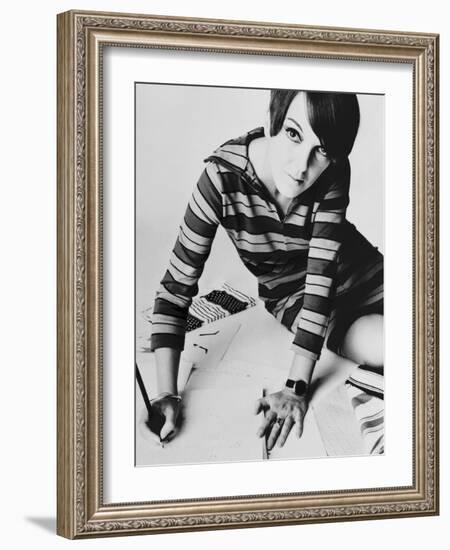 Mary Quant, British Mod Fashion Designer, 1967-null-Framed Photo