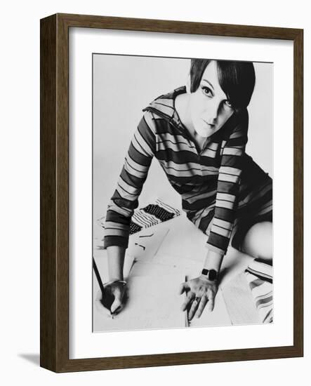 Mary Quant, British Mod Fashion Designer, 1967-null-Framed Photo