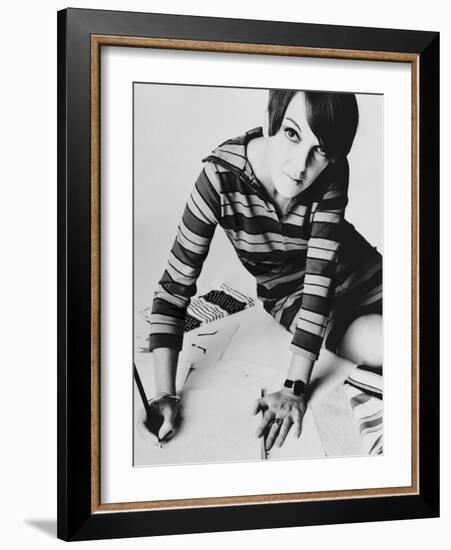 Mary Quant, British Mod Fashion Designer, 1967-null-Framed Photo