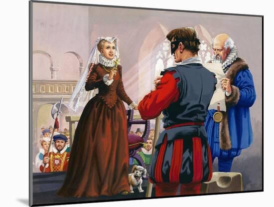 Mary Queen of Scots About to Be Beheaded at Fotheringay Castle-Pat Nicolle-Mounted Giclee Print