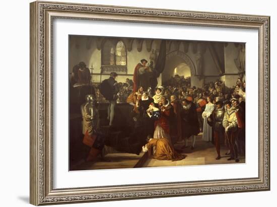 Mary Queen of Scots Being Led to the Scaffold, 1827-Francesco Hayez-Framed Giclee Print