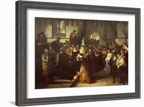 Mary Queen of Scots Being Led to the Scaffold, 1827-Francesco Hayez-Framed Giclee Print