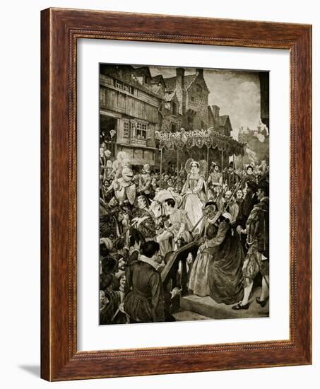 Mary Queen of Scots Enters Edinburgh, 1561-William Hole-Framed Giclee Print