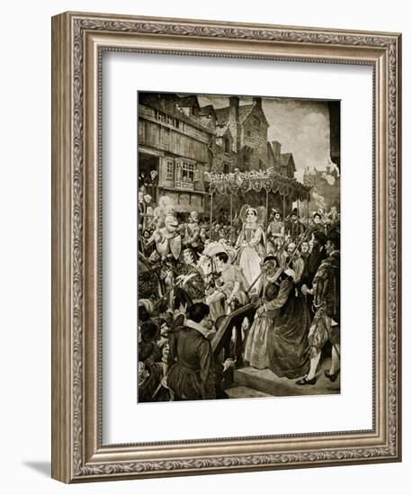 Mary Queen of Scots Enters Edinburgh, 1561-William Hole-Framed Giclee Print