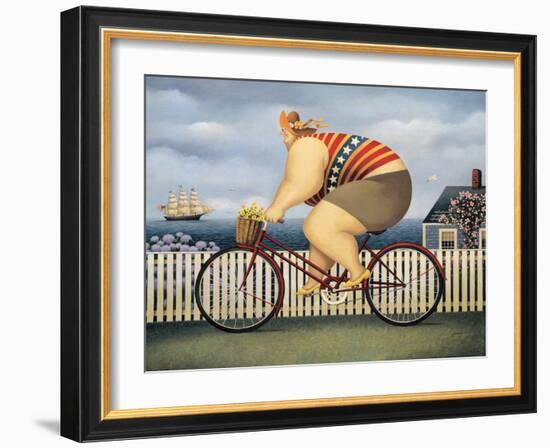 Mary’s New Bike-Lowell Herrero-Framed Art Print