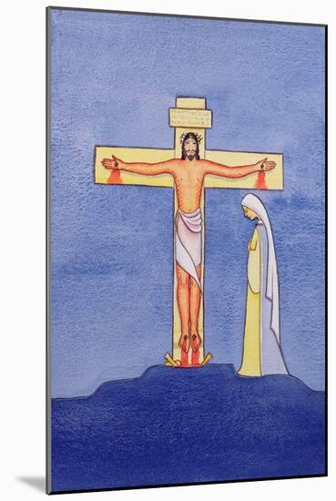 Mary Stands by the Cross as Jesus Offers His Life in Sacrifice, 2005-Elizabeth Wang-Mounted Giclee Print