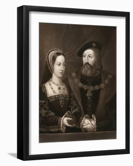 Mary Tudor and Charles Brandon, Duke of Suffolk, 1515-Jan Gossaert-Framed Giclee Print