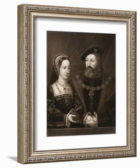 Mary Tudor and Charles Brandon, Duke of Suffolk, 1515-Jan Gossaert-Framed Giclee Print