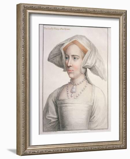 Mary Tudor-Hans Holbein the Younger-Framed Giclee Print