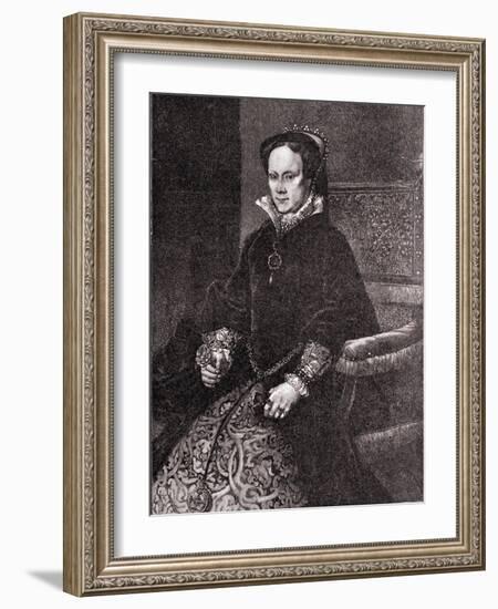 Mary Tudor-Antonio Ciseri-Framed Giclee Print