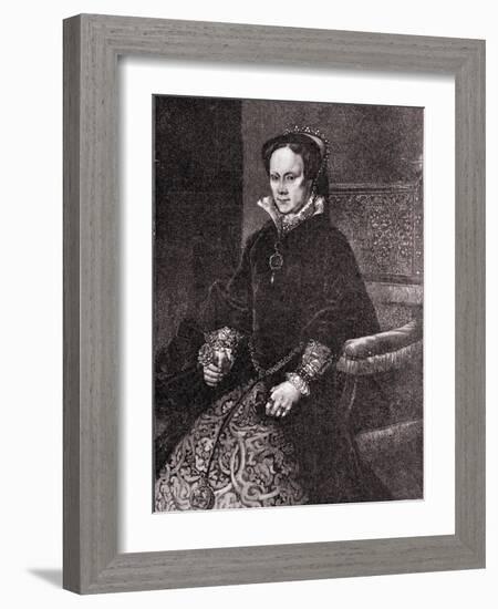 Mary Tudor-Antonio Ciseri-Framed Giclee Print