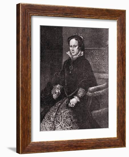 Mary Tudor-Antonio Ciseri-Framed Giclee Print