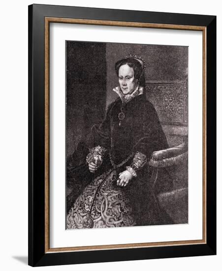 Mary Tudor-Antonio Ciseri-Framed Giclee Print