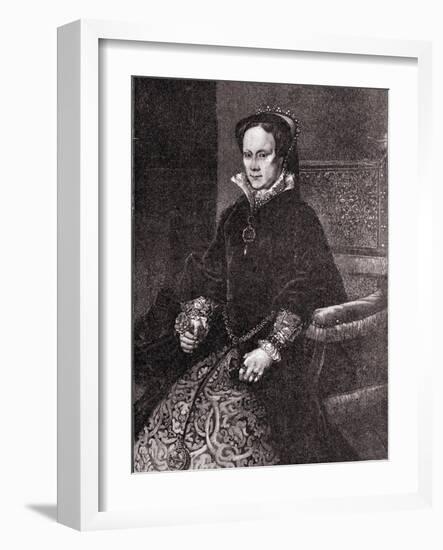 Mary Tudor-Antonio Ciseri-Framed Giclee Print