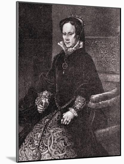 Mary Tudor-Antonio Ciseri-Mounted Giclee Print